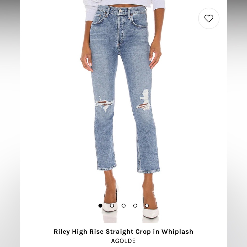 AGOLDE Riley High Rise Straight Crop Jeans in Whiplash
